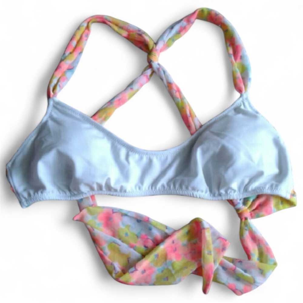Victoria's Secret White Bikini with Multicolor Straps